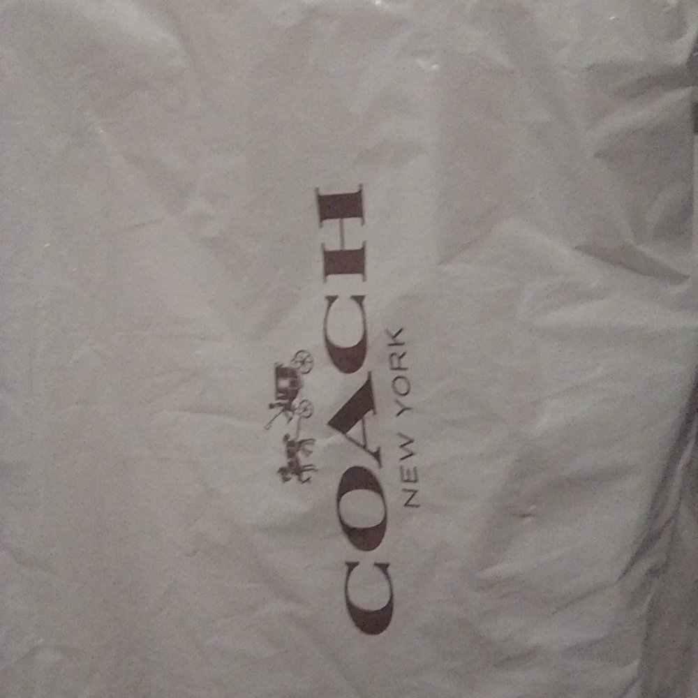 Coach signature men's leather trim luggage